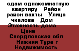 сдам однакомнатную квартиру › Район ­ район вахты › Улица ­ чкалова › Дом ­ 9 › Этажность дома ­ 5 › Цена ­ 6 000 - Свердловская обл., Нижняя Тура г. Недвижимость » Квартиры аренда   